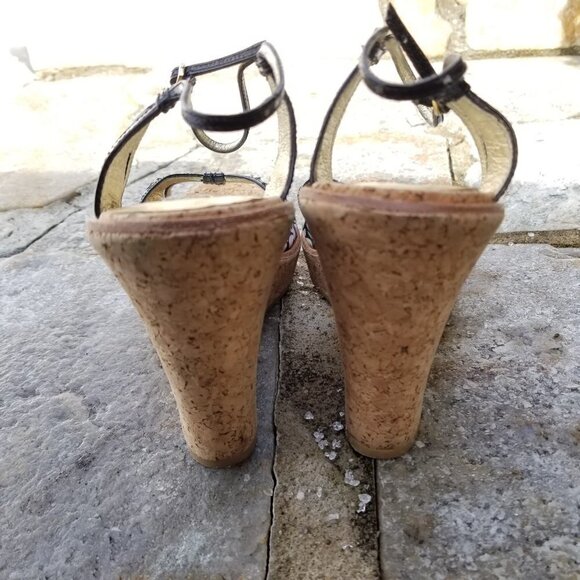 Steve Madden Lynbrook Cork Platform Wedge Sandals - Picture 7 of 12